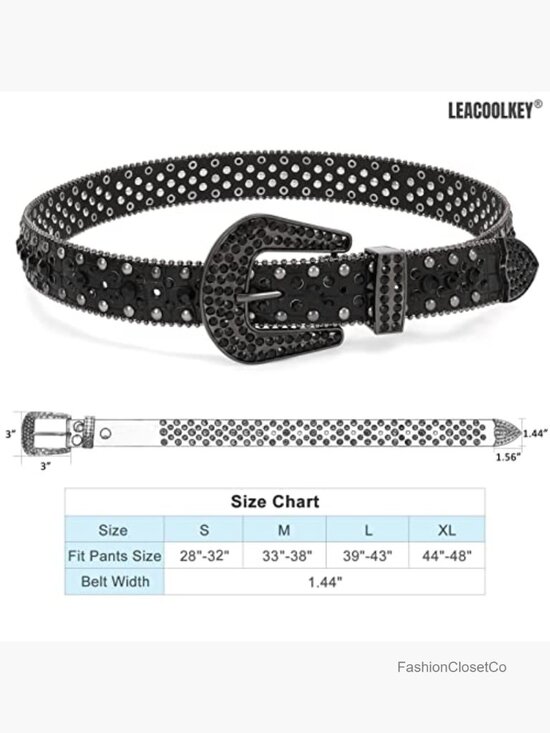 Rhinestone Western Cowgirl Belt for Women Men Bling Leather Belt main image 6